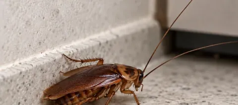Barata em ambiente de cozinha, um dos locais observados na inspeção